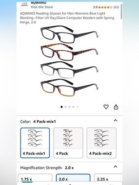 Women’s Blue Light Reading Glasses - Blue & Tortoiseshell 4-Pack